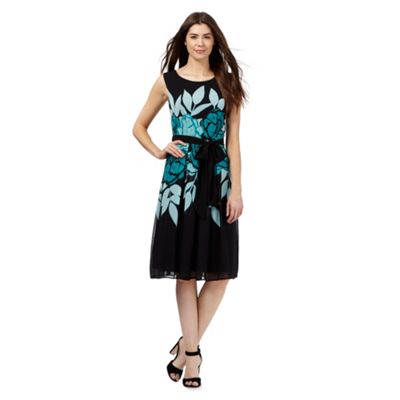 The Collection Black floral print prom dress